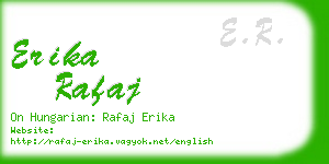 erika rafaj business card